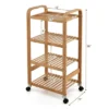 Costway 4-Tier Kitchen Serving Trolley Cart Mobile Bamboo Storage Shelf Lockable Casters -HOMCOM Store GUEST 5c7a6fce dbe2 4044 9bdc 56b8e298d8c2