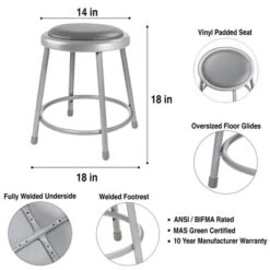 2pk Heavy Duty Vinyl Padded Steel Barstool Gray - Hampden Furnishings -HOMCOM Store GUEST 5cfc536f aaf5 4295 a63e eb9c72e2410b