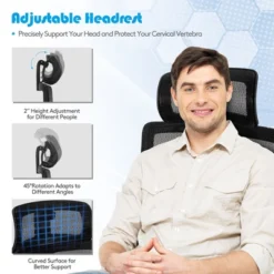 Costway Ergonomic Office Chair High-Back Mesh Chair W/Adjustable Lumbar Support -HOMCOM Store GUEST 5cff5ede 2fbd 417a 9f4d 46837718445d