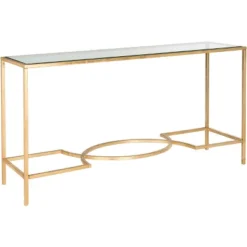 Inga Console Table - Gold/Glass - Safavieh -HOMCOM Store GUEST 5db16a7e 16d1 4d4c 8b9e 0a4258d99b82