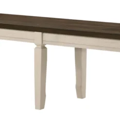 58" Fedele Bench Weathered Oak/Cream Finish - Acme Furniture -HOMCOM Store GUEST 5dcff0ac 29f7 4fe1 ae36 e6e8762617a4