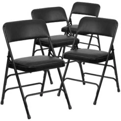 Flash Furniture 4 Pack HERCULES Series Curved Triple Braced & Double Hinged Upholstered Metal Folding Chair 27 Flash Furniture 4 Pack HERCULES Series Curved Triple Braced & Double Hinged Upholstered Metal Folding Chair -HOMCOM Store GUEST 5f545390 ff5f 494f b971 3842c792c6ae
