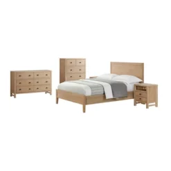 5pc Arden Wood Bedroom Set With Two 2 Drawer Nightstands Light Driftwood - Alaterre Furniture -HOMCOM Store GUEST 5fadc1fb 2163 4db7 a8fd 8ca6c859ae3b