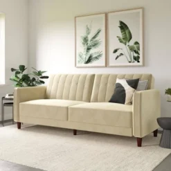 Isabella Tufted Transitional Futon - Room & Joy -HOMCOM Store GUEST 6034b7c5 3db9 425c 8d80 1620cfb0b0ae