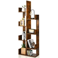 Costway 8-Shelf Bookcase Modern Tree Bookshelf Storage Decor Freestanding White/Black 25 Costway 8-Shelf Bookcase Modern Tree Bookshelf Storage Decor Freestanding White/Black -HOMCOM Store GUEST 603fe9a7 e49f 47de 8047 100329f7bc8d