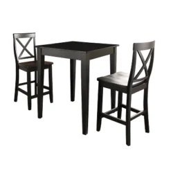 3pc Pub Dining Set With X-Back Stools Black - Crosley 9 3pc Pub Dining Set With X-Back Stools Black - Crosley -HOMCOM Store GUEST 6062a69a 806b 46a3 8ffb 28bb8f0eb62a