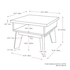 Hollywood Side Table Dark Gray - CorLiving -HOMCOM Store GUEST 60cdfa96 ede6 4d80 9fac 8770a40d7e37