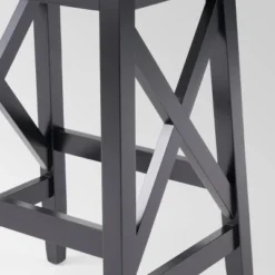 Set Of 2 Heffley Contemporary Farmhouse Wooden Counter Height Barstools Walnut/Black - Christopher Knight Home -HOMCOM Store GUEST 6146f514 f419 481e a06d a24d2ae1cc73