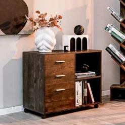Costway 3-Drawer Wood File Cabinet Mobile Lateral Printer Stand With Open Storage Shelves 11 Costway 3-Drawer Wood File Cabinet Mobile Lateral Printer Stand With Open Storage Shelves -HOMCOM Store GUEST 6183a352 a227 48f5 bdff 0846a437f303