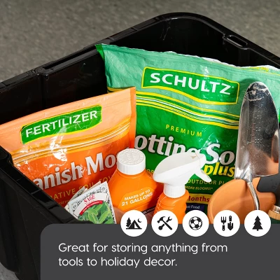 IRIS USA 27Gal/108qt Large Heavy-Duty Storage Plastic Bin Tote Container For Garage With Durable Lid 3 IRIS USA 27Gal/108qt Large Heavy-Duty Storage Plastic Bin Tote Container For Garage With Durable Lid