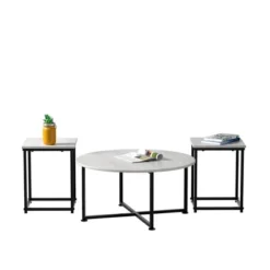 Costway Coffee Table Set Of 3 Modern Faux Metal Frame For Living Room Apartment 23 Costway Coffee Table Set Of 3 Modern Faux Metal Frame For Living Room Apartment -HOMCOM Store GUEST 6218de53 b734 45ea 80ee 58945a23c751