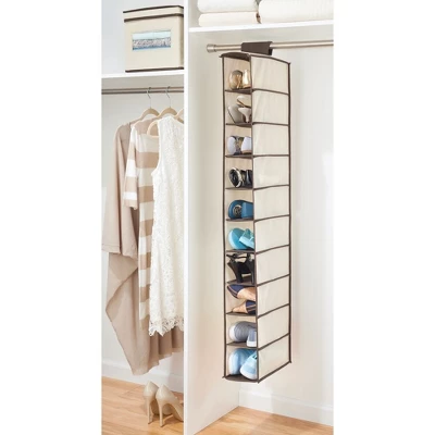 MDesign Fabric Shoe Rack Holder Storage Shelf, Metal Frame, 20 Cube 4 MDesign Fabric Shoe Rack Holder Storage Shelf, Metal Frame, 20 Cube - Image 2