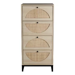 Set Of 2, Natural Rattan Cabinets With 4 Drawers - ModernLuxe -HOMCOM Store GUEST 6279d38e 8513 490e 9e0c 97186e9f0310
