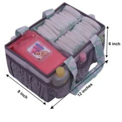 Bacati - Clouds In The City Mint/Gray Nursery Storage Caddy -HOMCOM Store GUEST 63c5c032 68e7 4845 9dc5 979a82bad40f