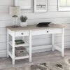 54W Mayfield Computer Desk With Shelves Shiplap Gray/Pure White - Bush Furniture -HOMCOM Store GUEST 64172fdc 5b5a 4089 bee6 0cd0e568d2e5