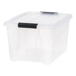 IRIS Stack And Pull Storage Bin With Lid Clear -HOMCOM Store GUEST 64b35550 b783 4579 b97e 7b1d6398de5d