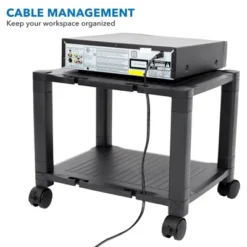 Mount-It! Under Desk Printer Stand With Wheels | Height Adjustable With 4 Swivel Wheels, Cable Management, Low Rolling, Mobile Printer Cart | 2 Tier -HOMCOM Store GUEST 64d206f9 8cff 40d1 b0f2 0e1311d6c7a2