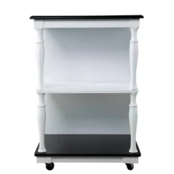 Denrard Rolling Kitchen Island With Storage White/Black - Aiden Lane 13 Denrard Rolling Kitchen Island With Storage White/Black - Aiden Lane -HOMCOM Store GUEST 66037acd e88c 42c5 bad9 d081bef870b3