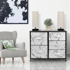 Sorbus Tie-Dye Drawer Dresser Nightstand For Home Bedroom