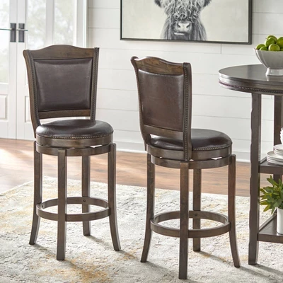 42" 5pc Adam Round Pub Dining Set Brown - Buylateral 5 42" 5pc Adam Round Pub Dining Set Brown - Buylateral - Image 3