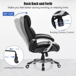 Costway 400LBS Big & Tall High Back Adjustable Swivel Leather Office Chair -HOMCOM Store GUEST 66c9a778 a9eb 4488 93f6 c85e51ea11ce