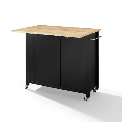 Savannah Wood Top Drop Leaf Kitchen Island/Cart - Crosley 11 Savannah Wood Top Drop Leaf Kitchen Island/Cart - Crosley - Image 9