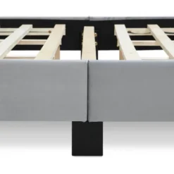 Gramercy Channel Tufted Upholstered Bed Gray Velvet - Finch -HOMCOM Store GUEST 68259982 d5e2 4632 8b27 0b40f9d15f6d