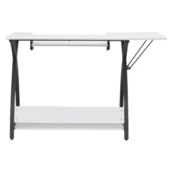 Comet Plus Sewing/Office Table With Fold Down Top, Height Adjustable Platform And Bottom Storage Shelf Black/White - Sew Ready 21 Comet Plus Sewing/Office Table With Fold Down Top, Height Adjustable Platform And Bottom Storage Shelf Black/White - Sew Ready -HOMCOM Store GUEST 68c83141 1048 4b23 9c79 dcea67f8829e