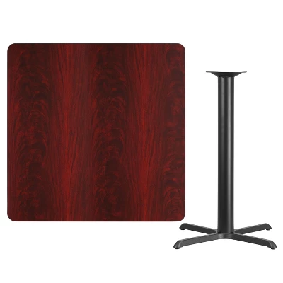 Flash Furniture 42'' Square Laminate Table Top With 33'' X 33'' Bar Height Table Base 3 Flash Furniture 42'' Square Laminate Table Top With 33'' X 33'' Bar Height Table Base