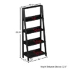 Lavish Home 4-Tier Ladder Bookshelf Freestanding Wooden Bookcase, Black -HOMCOM Store GUEST 692d5041 3caa 454c ad3f 7d10a4e36b5b