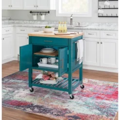 Abigail Kitchen Cart Teal - Powell Company 29 Abigail Kitchen Cart Teal - Powell Company -HOMCOM Store GUEST 69b6fb08 1418 48e6 be0a 419de80dd972