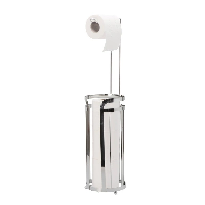 Mod Freestanding Toilet Tissue Holder Chrome - Bath Bliss 6 Mod Freestanding Toilet Tissue Holder Chrome - Bath Bliss - Image 4