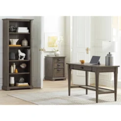 72" Hawthorne Traditional Open Wood Bookcase Gray - Martin Furniture -HOMCOM Store GUEST 6b039532 72a6 4d4a a95c 529cf6d7d42a
