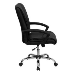 Flash Furniture Mid-Back Black LeatherSoft Swivel Manager's Office Chair With Arms -HOMCOM Store GUEST 6b2558ed 683e 4a4e a9f2 78f6e18970dc