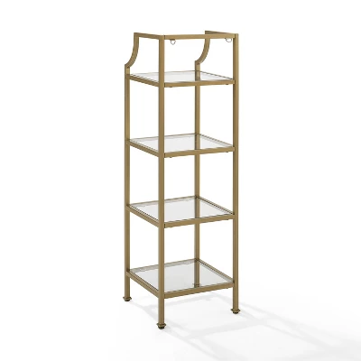 40" Aimee Short Etagere Gold - Crosley 5 40" Aimee Short Etagere Gold - Crosley - Image 3
