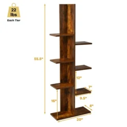 Costway 8-shelf Bookcase Freestanding Tree Shelf Display Storage Stand BlackWhite 16 Costway 8-shelf Bookcase Freestanding Tree Shelf Display Storage Stand BlackWhite -HOMCOM Store GUEST 6b671cd0 8a6f 4833 b138 0b3c743b6f75