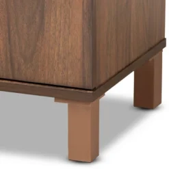 Talon Two-Tone Wood 2 Door Shoe Storage Cabinet Walnut Brown/Dark Gray - Baxton Studio -HOMCOM Store GUEST 6bd33d3a 89e0 4125 a223 b6898f05e21b