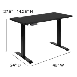 Flash Furniture Electric Height Adjustable Standing Desk - Table Top 48" Wide - 24" Deep -HOMCOM Store GUEST 6e55cbf4 6372 4d84 8a29 ba73fe0219ba