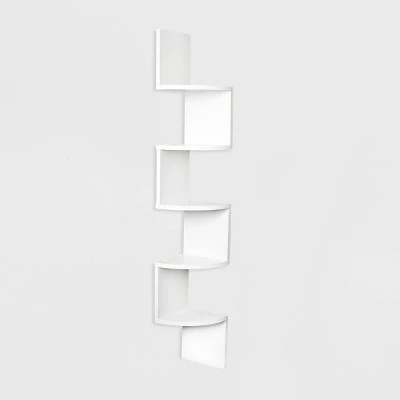 48.5" X 7.7" Zigzag Corner Shelf - Danya B. 6 48.5" X 7.7" Zigzag Corner Shelf - Danya B. - Image 4