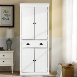 Bestcomfort Kitchen Cabinet Pantry Cupboard Freestanding W/Shelves White 18 Bestcomfort Kitchen Cabinet Pantry Cupboard Freestanding W/Shelves White -HOMCOM Store GUEST 6f06c290 4a33 49e9 9056 5646b6164b1b