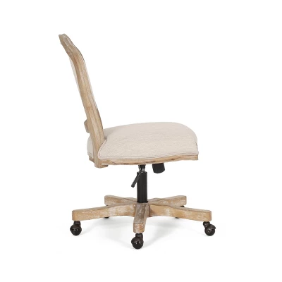 Scilley French Country Upholstered Swivel Office Chair - Christopher Knight Home 7 Scilley French Country Upholstered Swivel Office Chair - Christopher Knight Home - Image 5