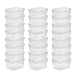 Sterilite 8.25x12.25x15 Inch Modern Polished Storage Bin W/ Comfortable Carry Through Handles & Banded Rim For Household Organization, Clear -HOMCOM Store GUEST 6f9a32f0 b2cf 4f80 9df6 128a74ca09ad