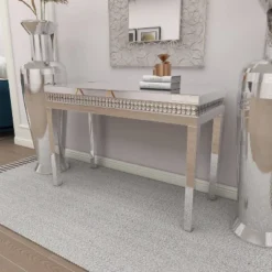 Glam Mirror And Wood Console Table Gold - Olivia & May -HOMCOM Store GUEST 7090ba41 79ae 45a3 a076 cd973c4ed29b