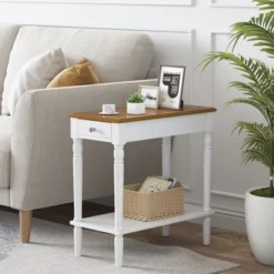 Costway 2-tier End Side Narrow Table Nightstand W/ Drawer For Living Room Bedroom -HOMCOM Store GUEST 70cd356f e35d 452a b5ce 516a6aa60a51