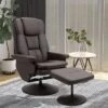 HOMCOM Recliner And Ottoman With Wrapped Base, Swivel PU Leather Reclining Chair With Footrest For Living Room, Bedroom And Office -HOMCOM Store GUEST 714647b3 f5b6 4ad7 bd4c bca5b7ab2119