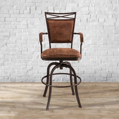 Bridgetown Tilt Base Barstool - Aged Bronze - Hillsdale Furniture 4 Bridgetown Tilt Base Barstool - Aged Bronze - Hillsdale Furniture - Image 2