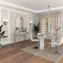 Glam Mirror And Wood Console Table Gold - Olivia & May -HOMCOM Store GUEST 727df16e be28 46b7 a449 4068cb8939a3