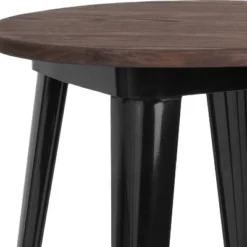 Merrick Lane 24" Round Metal Indoor Table With Galvanized Steel Frame And Rustic Wood Top -HOMCOM Store GUEST 729ab9d5 a505 44f4 8a84 f32ba29cb9b8