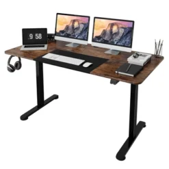 Tangkula 55" Electric Standing Desk Height Adjustable Home Office Table W/ Hook -HOMCOM Store GUEST 72c178c3 d838 46fa 829a 6d05c0d23c65
