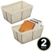 MDesign Medium Chicken Wire Basket With Fabric Liner -HOMCOM Store GUEST 738ea6cb e425 40c0 b716 8a7c03681e04